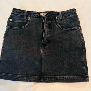 Black denim mini skirt by we the free